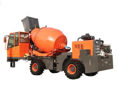 China 1.6m³  Mobile Diesel 4X4 Self Loading Concrete Mixer Truck for sale