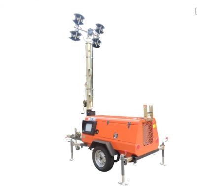 중국 Outdoor Mobile Lighting Tower Kubota Diesel Engine Manual Mast 9m 판매용