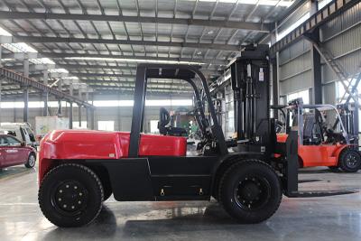 China Duplex 7M Lift Height Road Construction Machinery 10T Diesel Forklift for sale