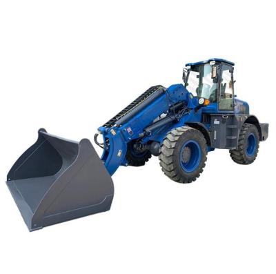 China 2.5ton Bucket Front End Wheel Loader Machine Small Telehandler Telescopic Forklift for sale
