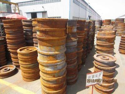 China Sand Casting Steel Rail Wheels , 500mm Train Car Wheels Electroplate Surface for sale