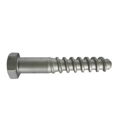 China Ss25 Railway Track Fasteners , Hex Rail Screw Spike Carbon Steel Material OEM for sale