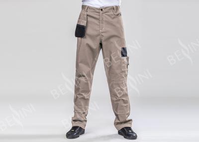 China Durable Confirmtable Grey Work Trousers Double Stitching With Multi - Pocket for sale