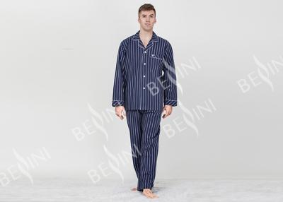 China Personalised Mens Long Pyjamas Set / Mens Luxury Loungewear Set Anti Shrink for sale