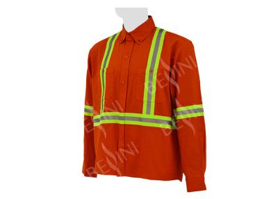 China Camisas puras do trabalho do vis do algodão dos homens olá!, uniformes reflexivos do trabalho da luva longa à venda