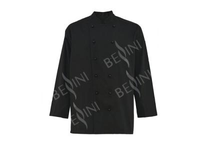 China Long Sleeve Men'S Protective Work Clothing Black Chef Jacket Eco Friendly for sale