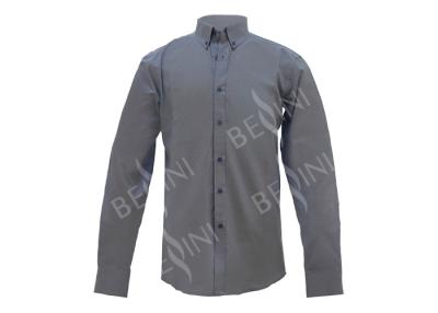中国 柔らかい手の感じの注文の仕事の服装、メンズ長い袖のオックスフォードのワイシャツ140gsm 販売のため