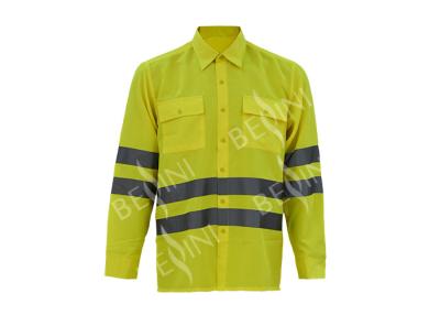 中国 100%のポリエステル注文の仕事のワイシャツの反射安全摩耗の多ポケット 販売のため