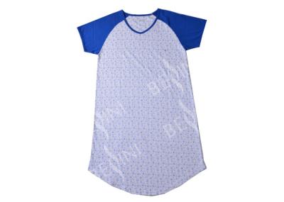 China Raglan Sleeve Ladies Night Dresses Sleepwear Allover Printed Customized Size for sale