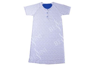 China Camiseta da parte dianteira do botão das mulheres redondas do pescoço, camiseta longa da camisa do T das mulheres simples à venda