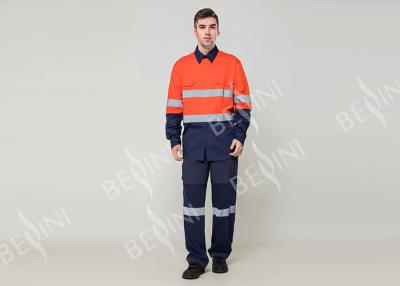 Chine Double costume de pantalon orange haut évident piquant de bavoir de veste de vêtements de travail de sécurité à vendre
