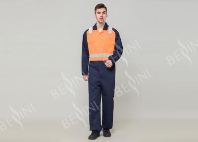 中国 二重ステッチの安全仕事着の高く目に見えるオレンジ ジャケットの胸当てのパンツ スーツ 販売のため