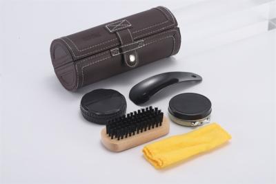 China Travel Shoe Polish Kit Set Cleaning Box Men Shoe Polish Suit Boot Shine Kit for sale