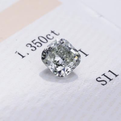 China Messi Gems 1.35ct Cushion Cut for custom design jewelry Instock 1.35ct I color SI1 Fast Delivery for Engagement Diamond Ring for sale