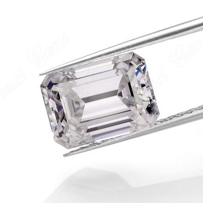 China Wholesale price synthetic diamond loose D color white moissanite emerald cut for ring for sale