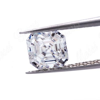 China Wholesale DEF White Asscher Cut Moissanite Man Made Diamonds Stone for sale