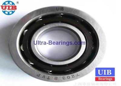 China AISI 52100 Steel Angular Contact Bearings , 7203B TVP P4 Engraving Machine Bearing for sale