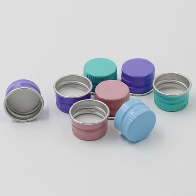 China Hotel Shower Bottle Aluminum Screw Cap Small Size Cosmetic Thread Cover Lids for sale