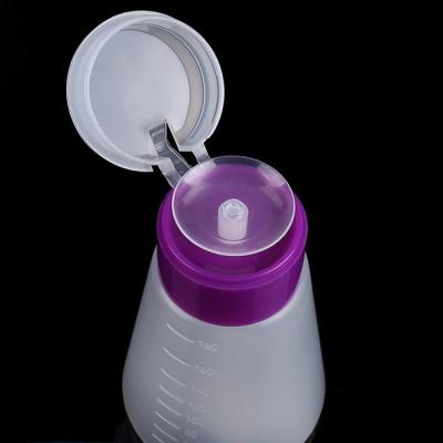 China 180ml Pp Nail Polish Bottle With Plastic Dispenser Pump 30ml - 500ml Volume for sale