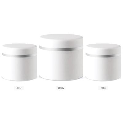 China Cosmetic White Cream Jar , High Sealing Performance Empty Face Cream Jars for sale