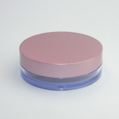 China Pink Round Loose Powder Cosmetic Cream Jar With Filter High Sealing Performance for sale