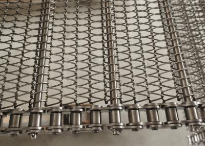 China 304 316 Stainless Steel Chain Link Spiral Wire Mesh Conveyor Belt Food Grade for sale