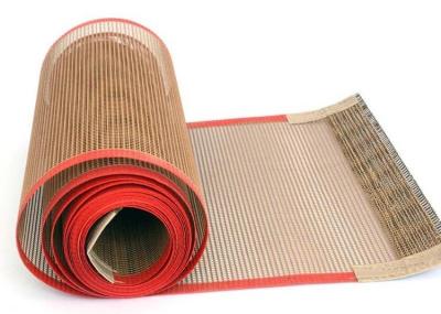 China Heat Resistant Fiberglass Mesh Ptfe Conveyor Belts Good Air Permeability Non-Stick for sale