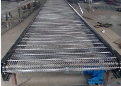 China Vertical Cooling Conveyor System SS Chain Mesh Conveyor Belt Plain Weave Rustproof for sale