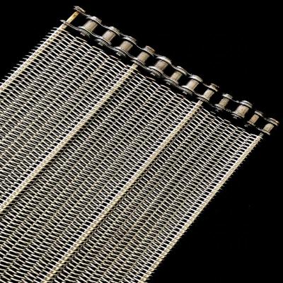 China Stainless Steel 0.3m Width Flat Wire Mesh Belt Ss304 Ss316 for sale