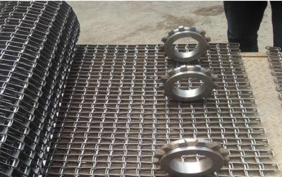 China Agricultural Farming Harvesting Stainless Steel Flat Wire Mesh Belt for sale