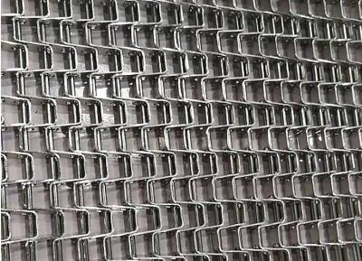 China Product Sieving System Flat Metal Mesh Conveyor Belt , Food Mesh Belt High Carbon Steel for sale