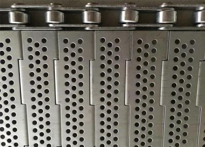China 316 L Stainless Plate Link Belt , Perforated Plate Mesh For Noodles Drying for sale