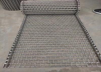 China High Temperature Resistant Snack Frying Stainless Steel Chain Mesh Conveyor Belt for sale
