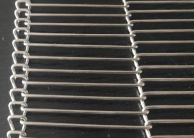 China Metal Mesh Stainless Steel 316L 4mm Flat Flex Conveyor Belt for sale