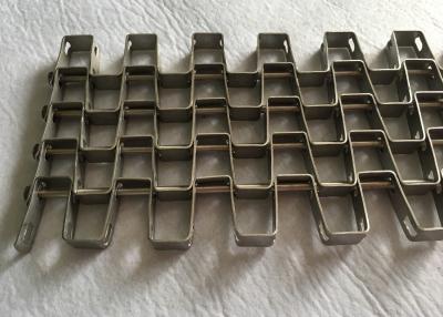 China Anti Rust 304 Stainless Steel 100mm Flat Wire Mesh Belt for sale