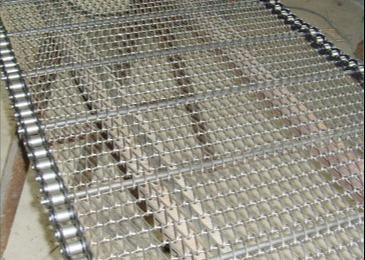 China Stainless Steel Honeycomb Conveyor Belt / Flat Wire Mesh Belt for sale