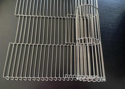 China Fire Resistant Flat Flex Conveyor Belt 304 316 Stainless Steel Bead Baking for sale