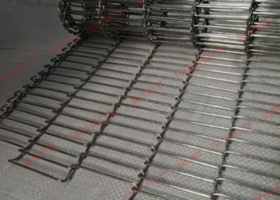 China 316 Stainless Steel Screw Bakery Flat Flex Conveyor Belt for sale