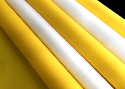 China 140t Plain Weave Monofilament Mesh Screen 1.25 Meter Width White Yellow Color for sale