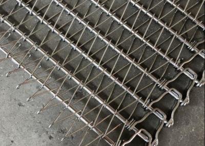 China Spiral Grid 1.2mm Conveyor Wire Mesh Belt Stainless Steel For Meat Quick Frozen for sale