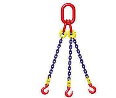 China Customized Length 3 Leg Chain Sling , Alloy Lifting Chains And Slings for sale
