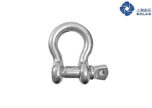 Quality Galvanized Wire Rope Hardware , G209 Lifting Screw Pin Bow Shackle for sale