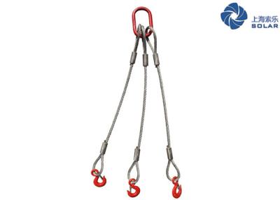 China Customized 3 Leg Bridle Synthetic Rope Slings For All Common Hitches for sale
