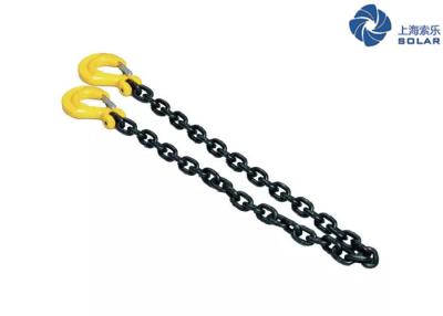China Customized Length Lifting Chain Slings Welded Chain Structure With Hook for sale