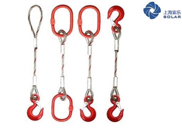 Quality Single Leg Synthetic Rope Slings Eye To Eye Thimble To Thimble With Hook for sale