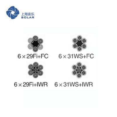 Cina Costruzione d'acciaio del cavo metallico posta parallelo 6x29Fi+FC 6x29Fi+IWRC in vendita