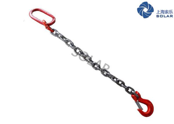 Quality Customized G80 One Leg Lifting Chain Slings Galvanized / Ungalvanized for sale
