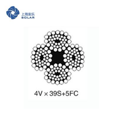China Strong Breaking Force Steel Special Wire Rope 4Vx39S+5FC 4Vx48S+5FC for sale