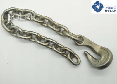 China Alloy Steel Cargo Lashing Equipment Tie Down Chain Sling With Bent Hook End for sale