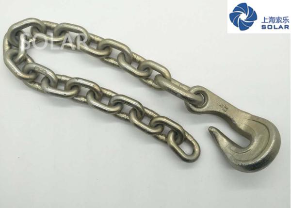 Quality Alloy Steel Cargo Lashing Equipment Tie Down Chain Sling With Bent Hook End for sale